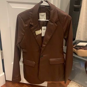 Abercrombie and Fitch faux leather blazer